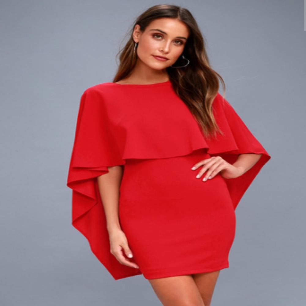 Lulu's Best is Yet to Come Red Backless Dress XS